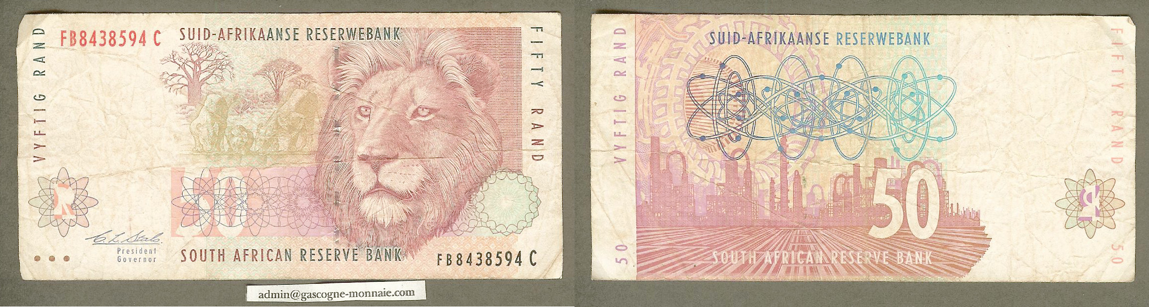 Afrique du Sud  50 Rand. ND. 1992. TB+